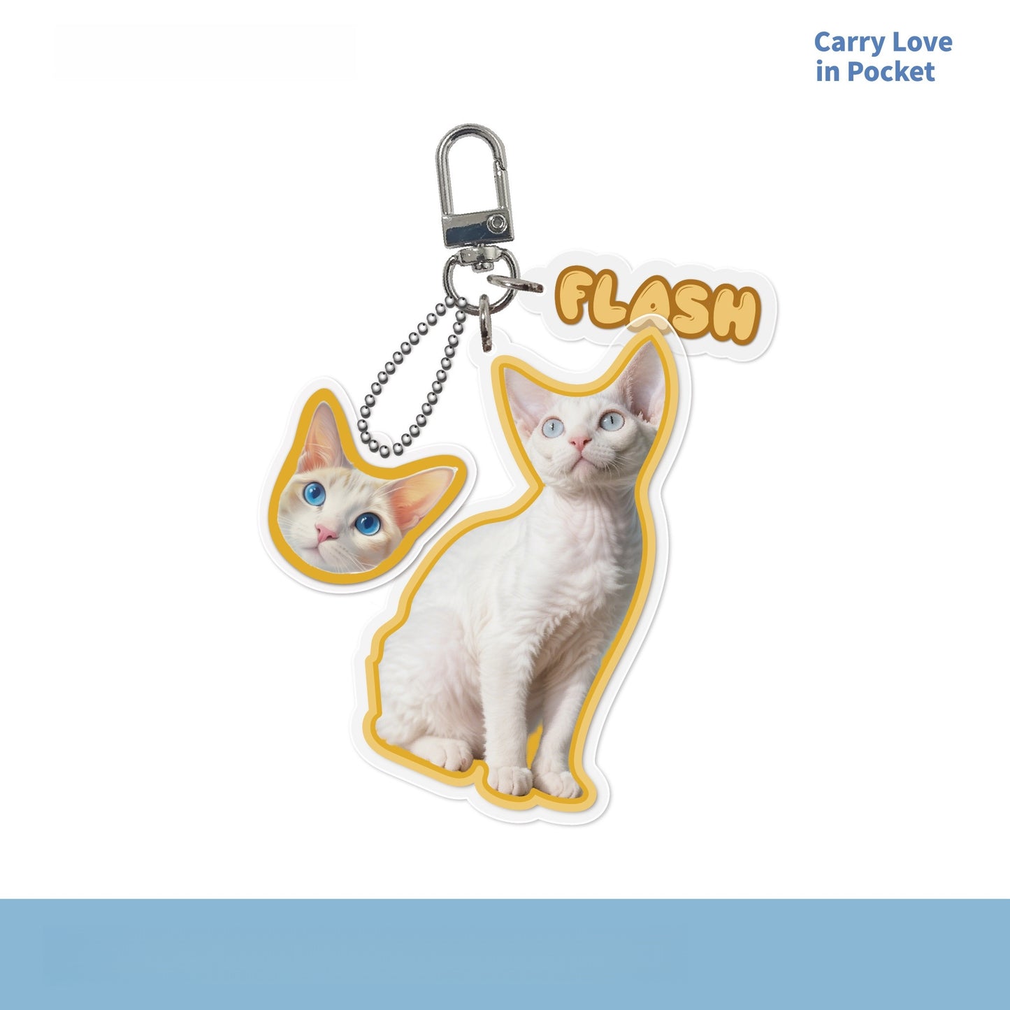 Custom Pet Photo Acrylic Bag Charm Keychain