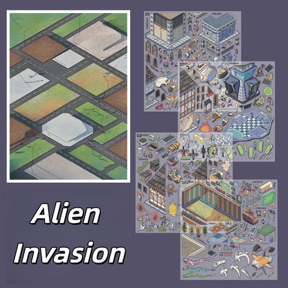 Disaster Series 3D Sticker | 4 Cute Miniature Scenes