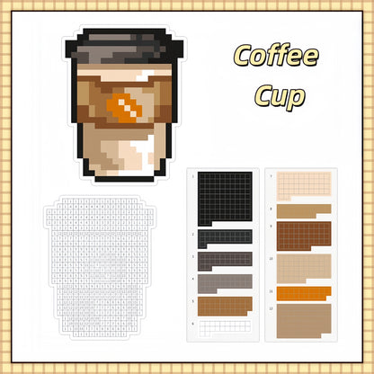 Food Pixel Bead Sticker | 6 Cute Miniature Scene