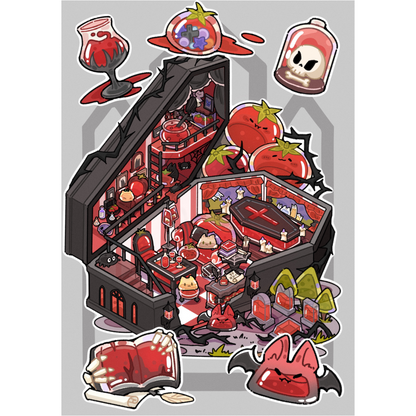 Jelly Cottage 3D Sticker | 2 Cute Miniature Scenes