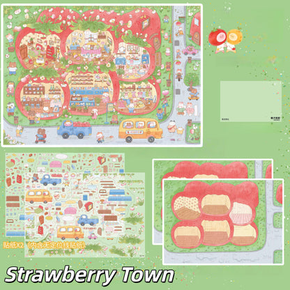 Little Lands 3D Sticker | 4 Cute Miniature Scenes