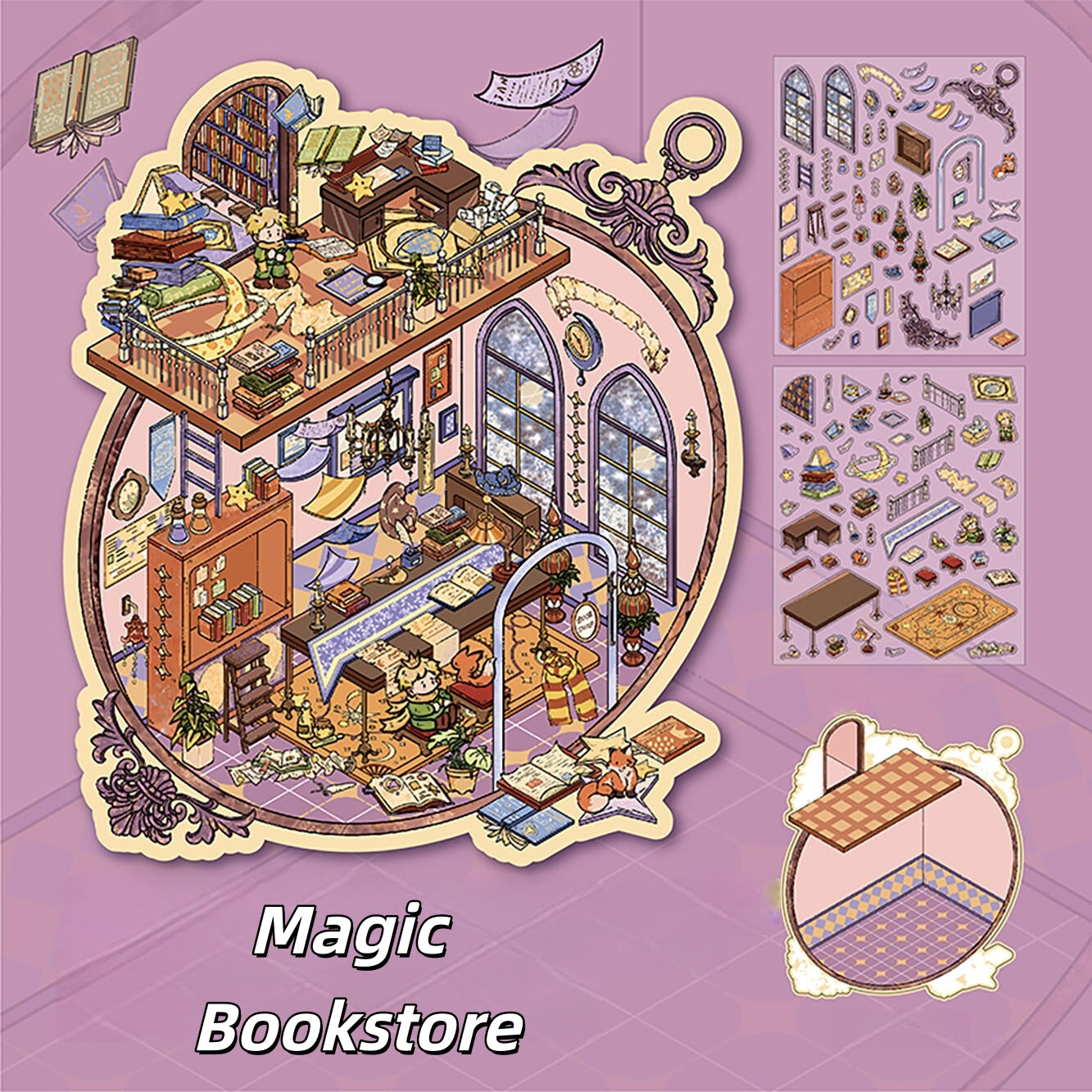 Stardream Prince 3D Sticker | 4 Cute Miniature Scenes