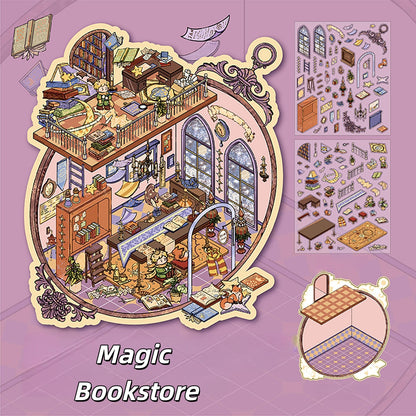 Stardream Prince 3D Sticker | 4 Cute Miniature Scenes