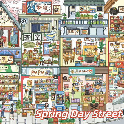 Leisure Life 3D Sticker | 4 Cute Miniature Scenes