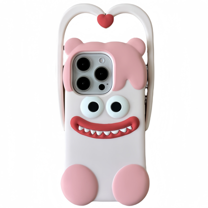 Heart-Handing Little Monster Silicone Phone Case