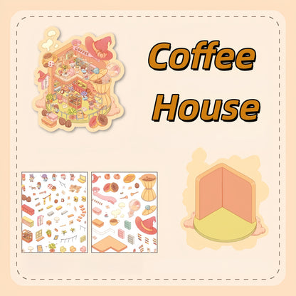 Little Shop 3D Sticker | 4 Cute Miniature Scenes