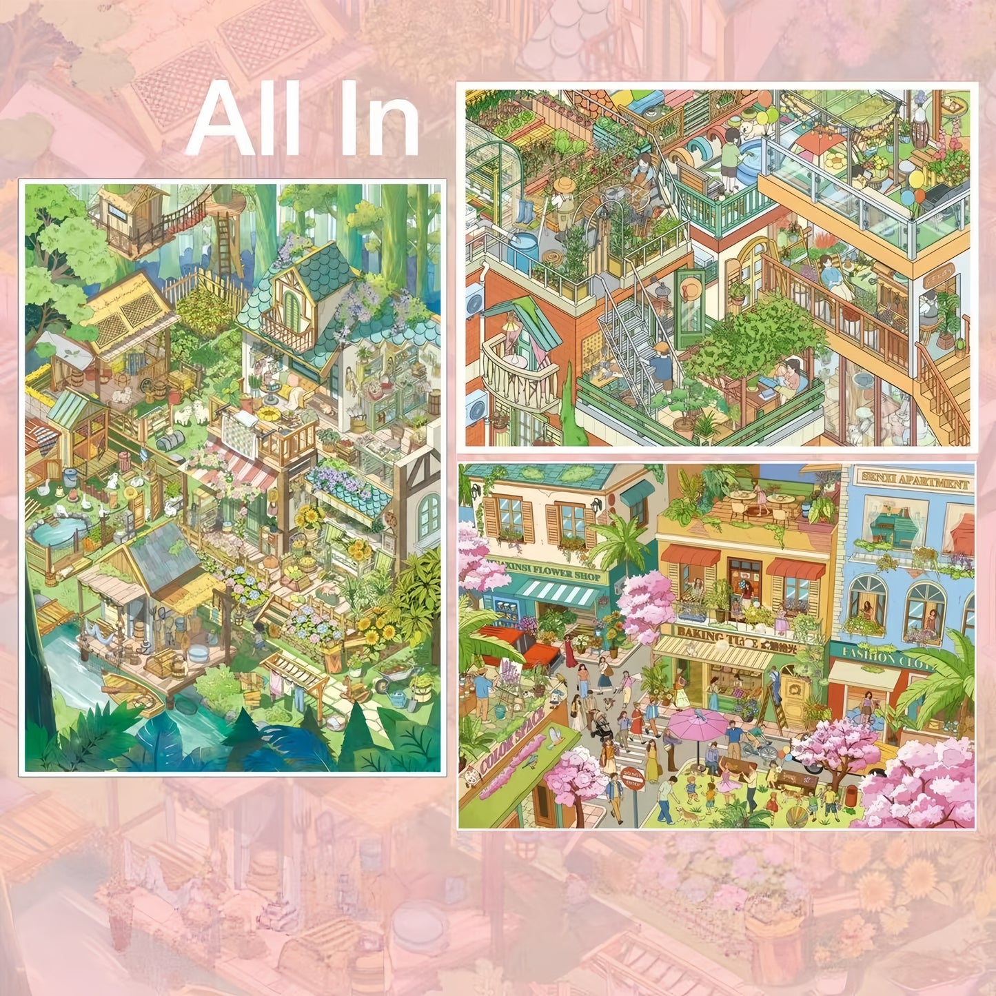A Slice of Life 3D Sticker | 3 Cute Miniature Scenes