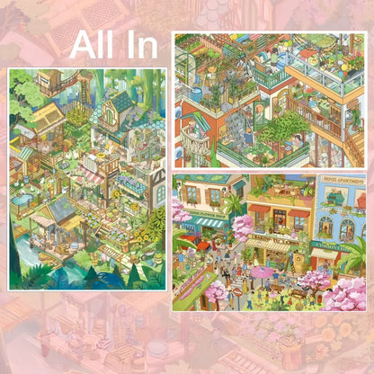 A Slice of Life 3D Sticker | 3 Cute Miniature Scenes