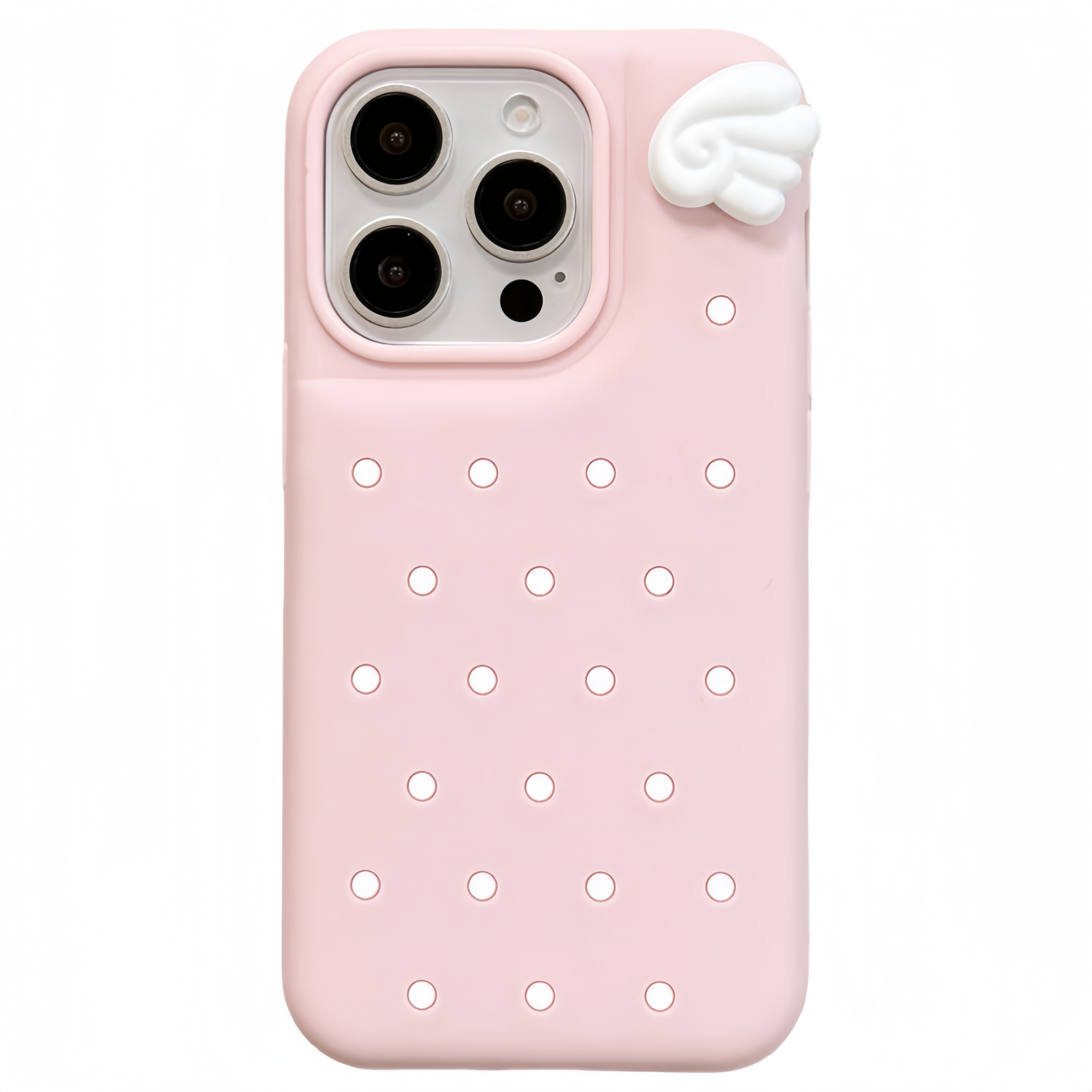 Polka Dot Angel Wings Silicone Phone Case