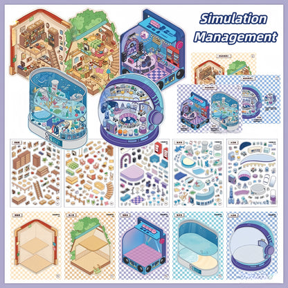 Little Corners 3D Sticker | 10 Cute Miniature Scenes