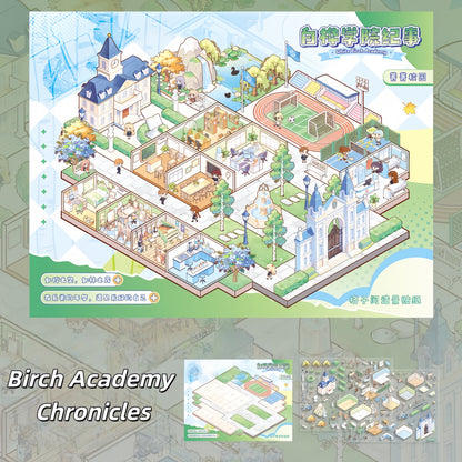 Simulation Management 3D Sticker | 4 Cute Miniature Scenes