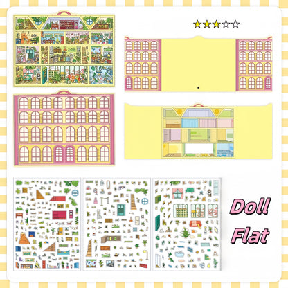 Simulation Management 3D Sticker | 2 Cute Miniature Scenes