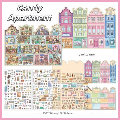 Colorful Cubicles 3D Sticker | 2 Cute Miniature Scenes