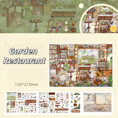 Warm Gatherings 3D Sticker | 4 Cute Miniature Scenes