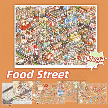 Streetscape 3D Sticker | 2 Cute Miniature Scenes