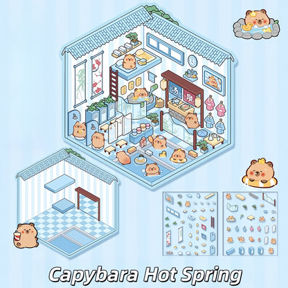 Tiny Animal Wonders 3D Sticker | 4 Cute Miniature Scenes