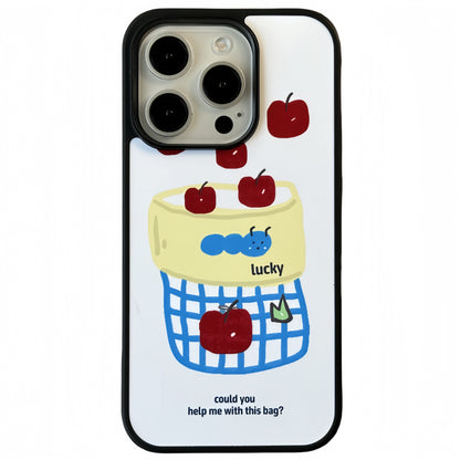 Dog with Printed Tote Bag Acrylic Phone Case