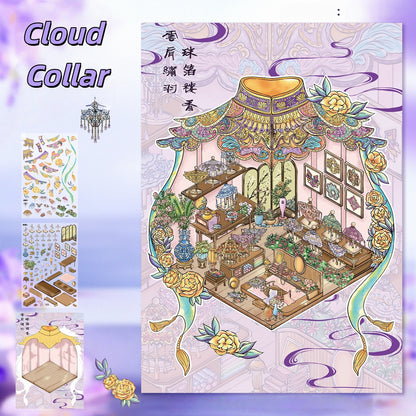 Antique Restoration 3D Sticker | 2 Cute Miniature Scenes