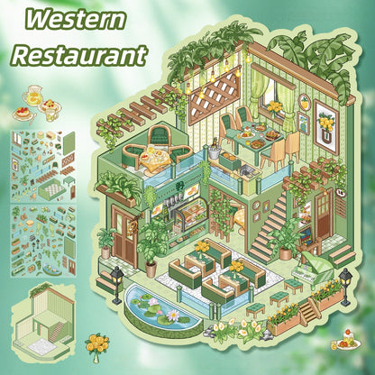 Verdant Vibes 3D Sticker | 4 Cute Miniature Scenes