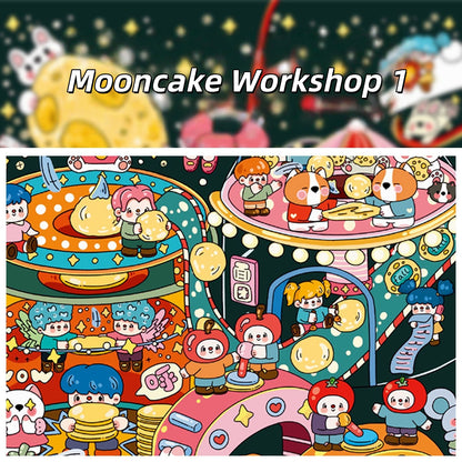 Mooncake Workshop 3D Sticker | 2 Cute Miniature Scenes
