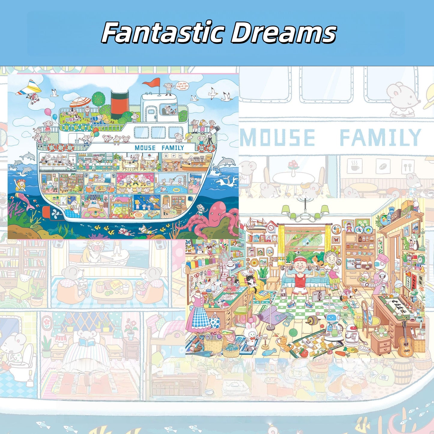 Fantastic Dreams 3D Sticker | 2 Cute Miniature Scenes