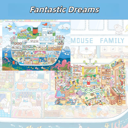 Fantastic Dreams 3D Sticker | 2 Cute Miniature Scenes