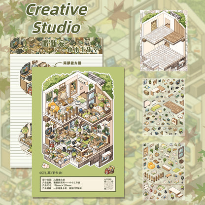 Moving Day 3D Sticker | 3 Cute Miniature Scenes