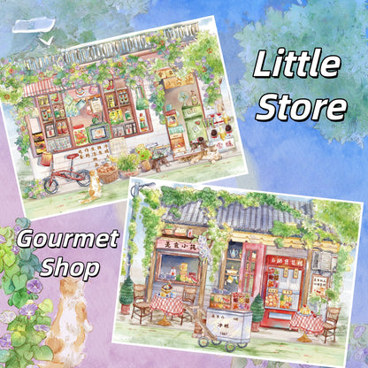 Corner Shop 3D Sticker | 4 Cute Miniature Scenes