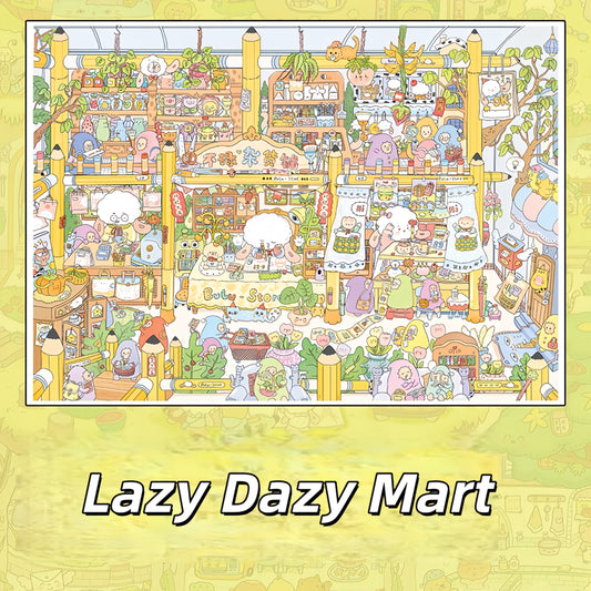 Unhasty Days 3D Sticker | 2 Cute Miniature Scenes