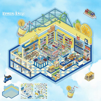 Simulation Management 3D Sticker | 2 Cute Miniature Scenes