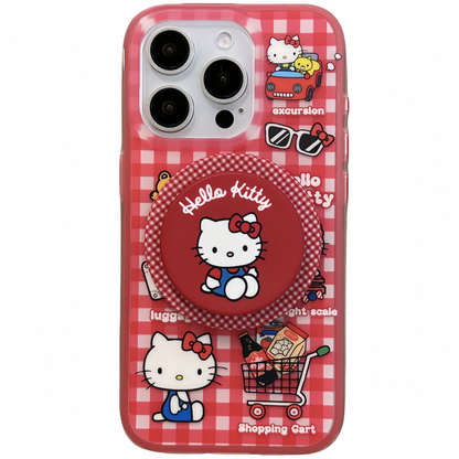 Plaid Cat Magnetic Stand Acrylic Phone Case