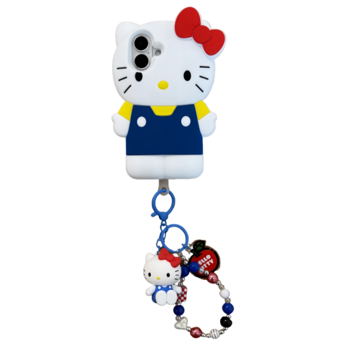 3D White & Black Cat Silicone Phone Case