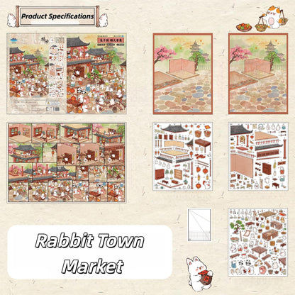 Whimsy Home 3D Sticker | 2 Cute Miniature Scenes