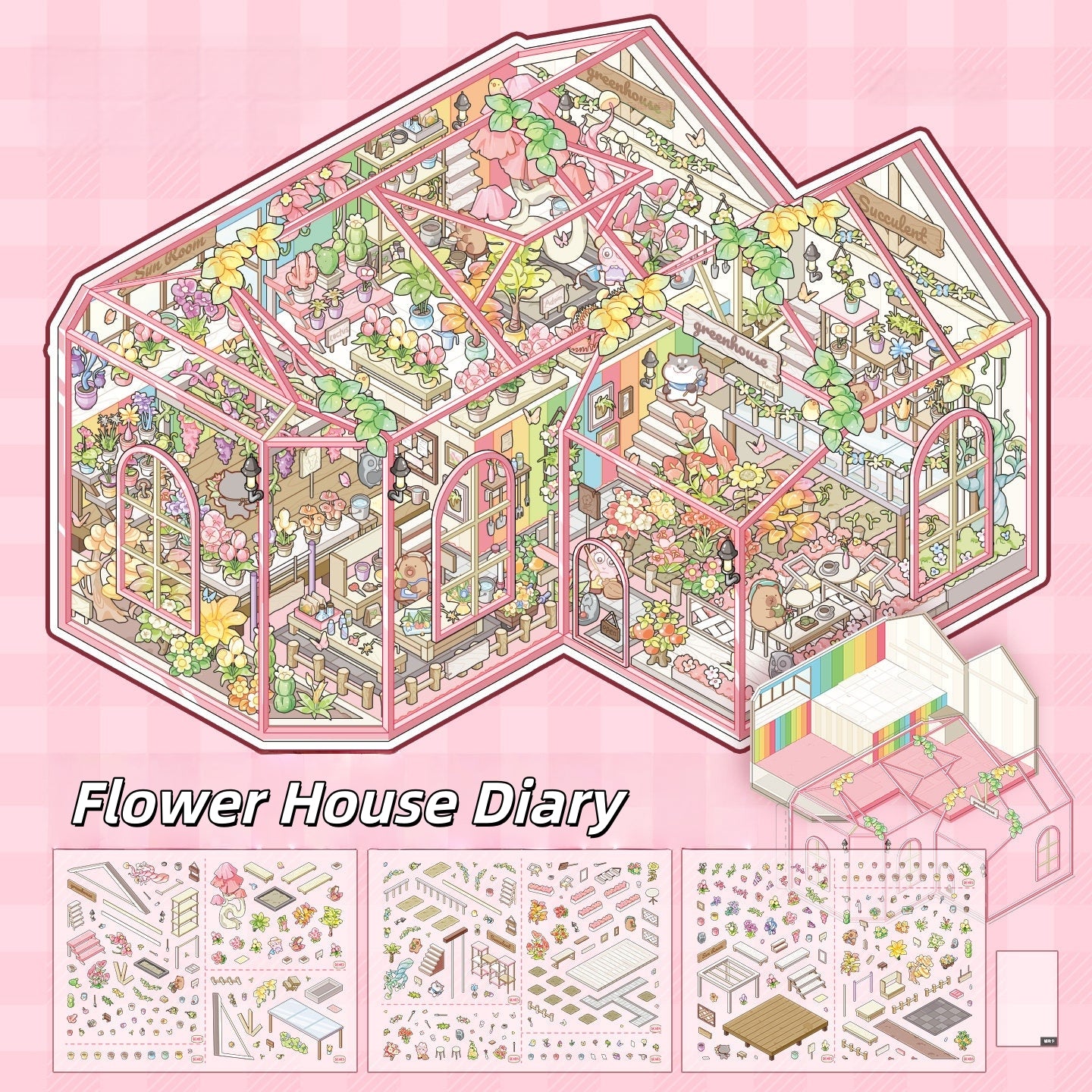 Leisure Daily 3D Sticker | 2 Cute Miniature Scenes
