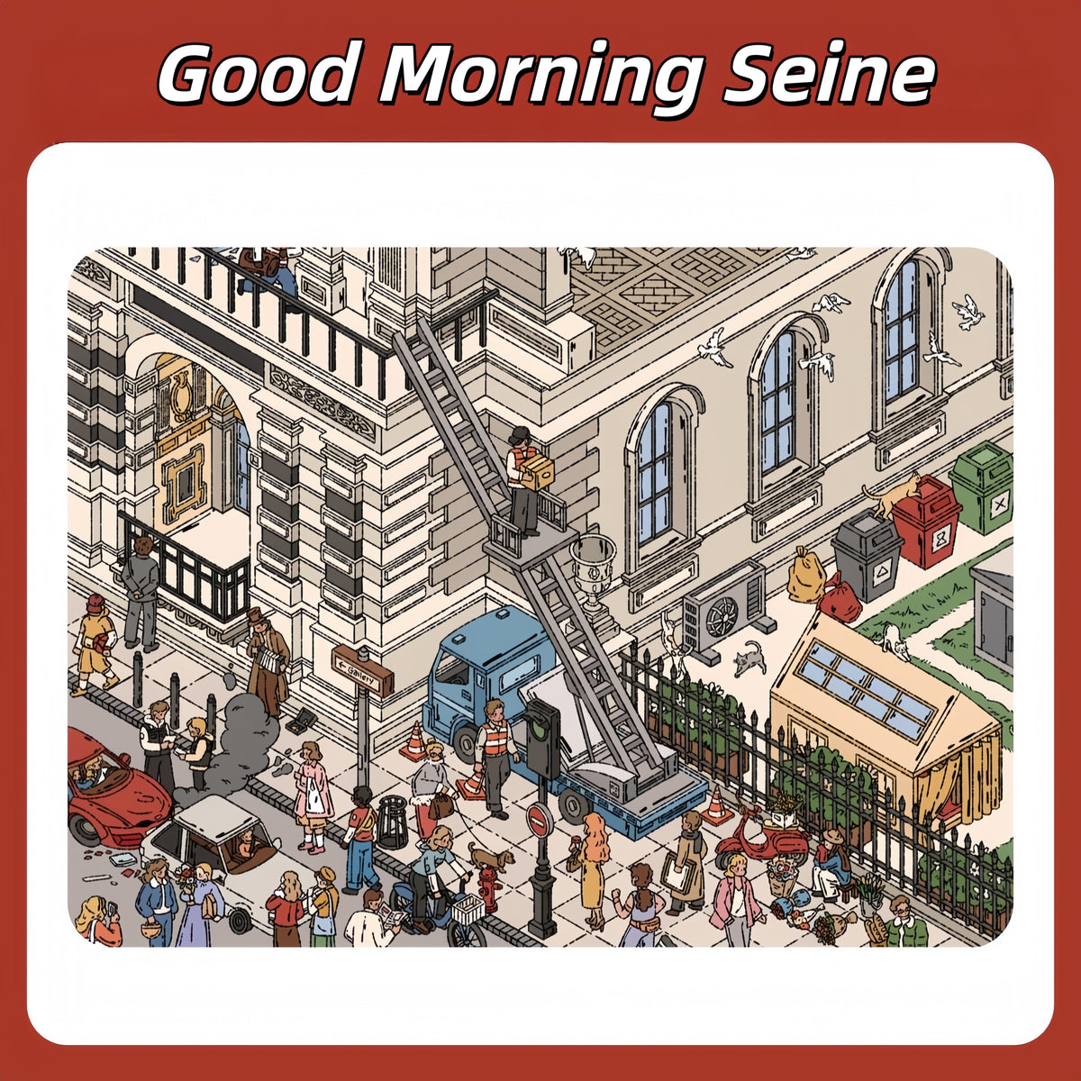 Two Sides of Paris 3D Sticker | 2 Cute Miniature Scenes