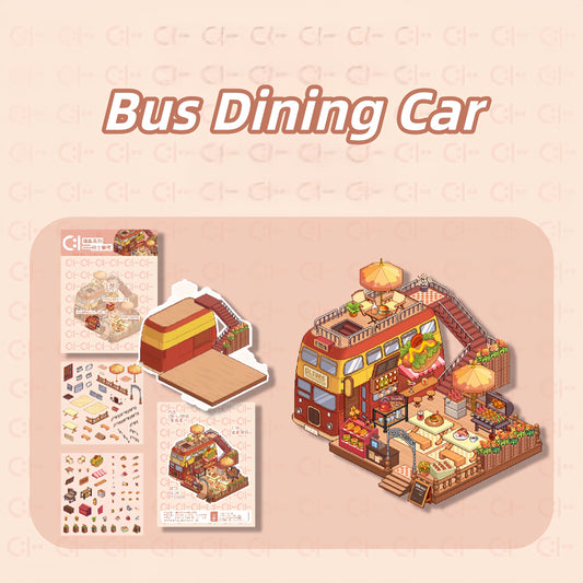 Pixel Series 3D Sticker | 2 Cute Miniature Scenes