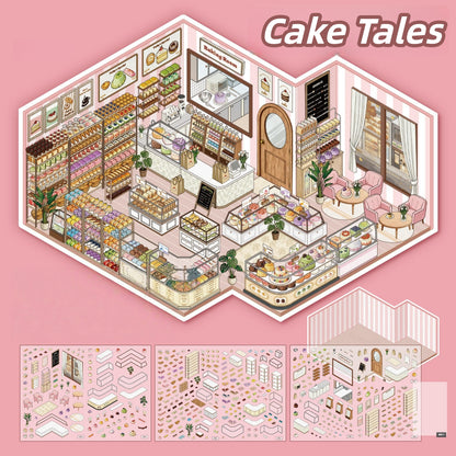 Sweet Time 3D Sticker | 2 Cute Miniature Scenes
