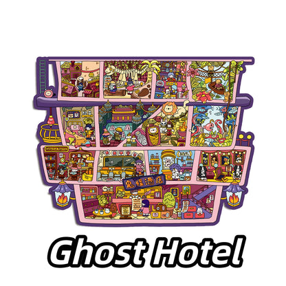 Fantasy Building 3D Sticker | 2 Cute Miniature Scenes