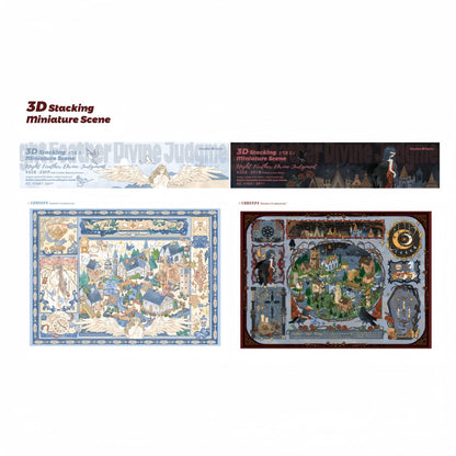 Night Feathers‘ Holy Judgment 3D Sticker | 2 Cute Miniature Scene