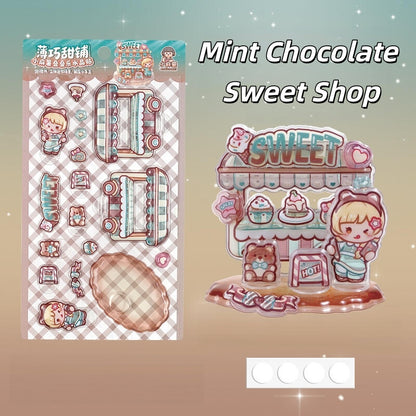 Sweet Carnival Nights 3D Stackable Stickers | 4 Cute Miniature Themes