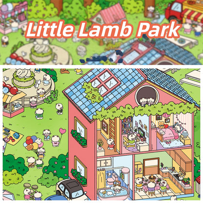 Cute Animal's Park 3D Sticker | 2 Cute Miniature Scenes
