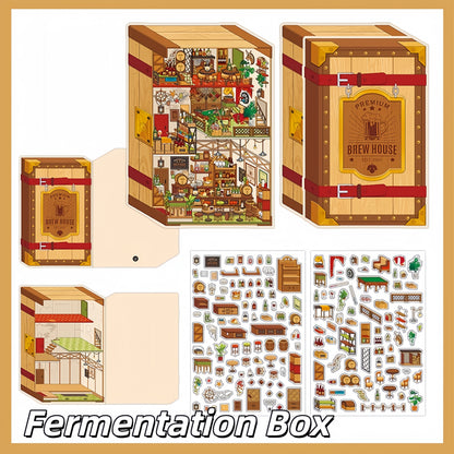 Dream House 3D Sticker | 4 Cute Miniature Scenes