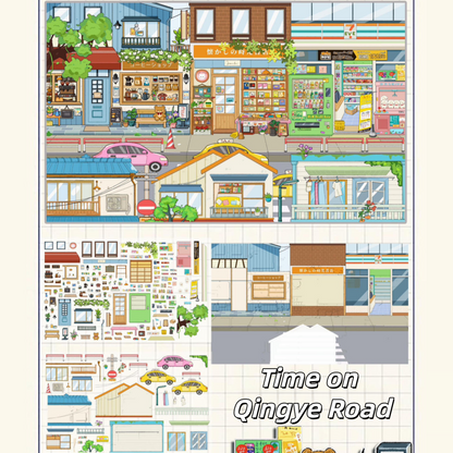 Small Town Chronicles 3D Sticker | 3 Cute Miniature Scenes