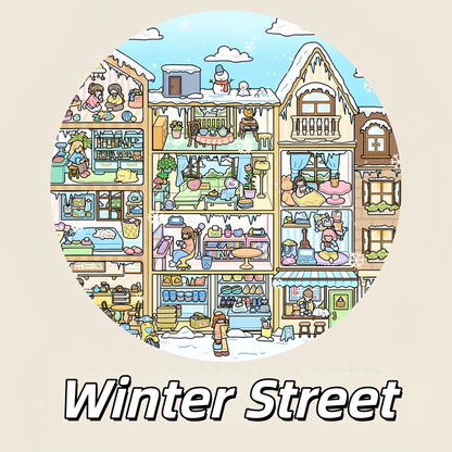 Street Corner 3D Sticker | 2 Cute Miniature Scenes