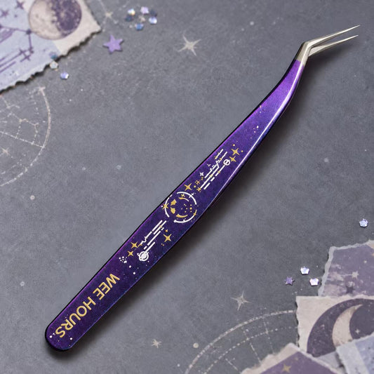 Star and Moon Curved Professional Sticker Tweezers