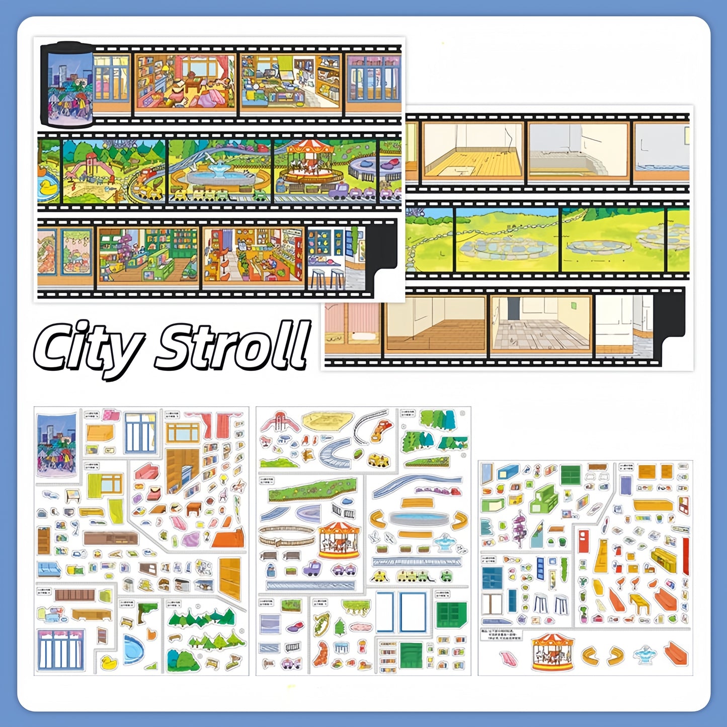 Puzzle Life 3D Sticker | 2 Cute Miniature Scenes