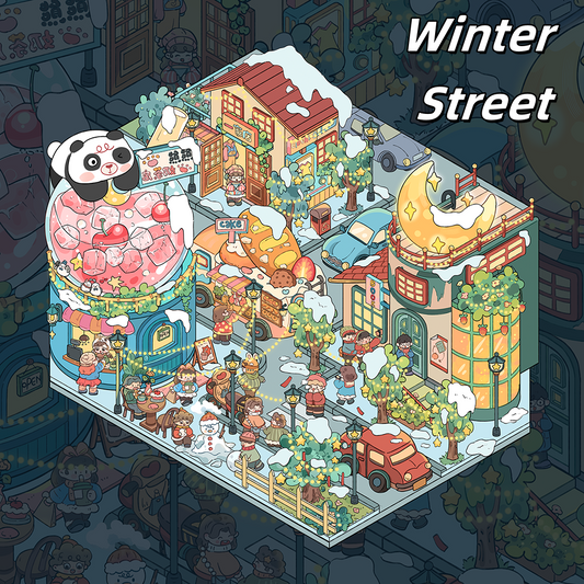 Whimsical Life 3D Sticker | 4 Cute Miniature Scenes