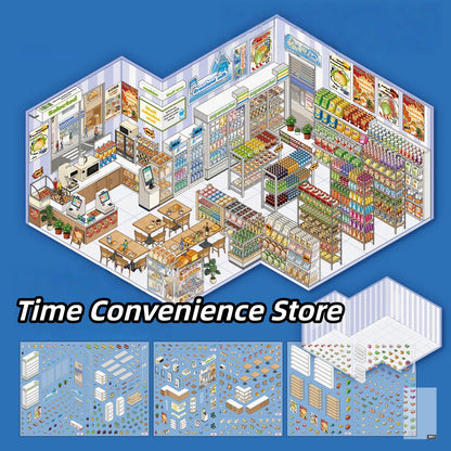 Shelf Display 3D Sticker | 2 Cute Miniature Scenes