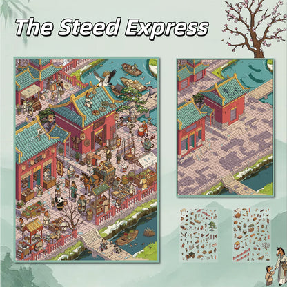 Zodiac Street 3D Sticker | 2 Cute Miniature Scenes