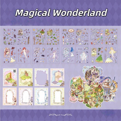Whimsical Town 3D Sticker Book